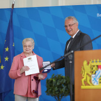 Elvira Frauenschläger und Joachim Herrmann, bay.Innenminister