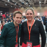 Kevin Kühnert mit Kathrin Pollack