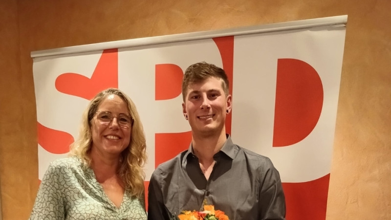UB-Vorsitzende Kathrin Pollack mit unserem Kandidaten Daniel Mirlach